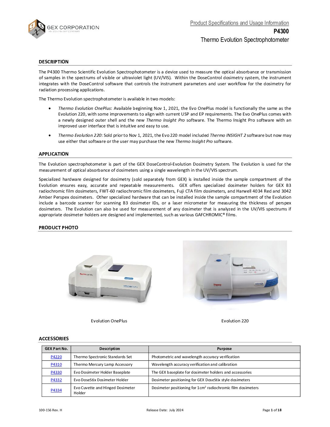 Thermo Scientific Evolution Spectrophotometer