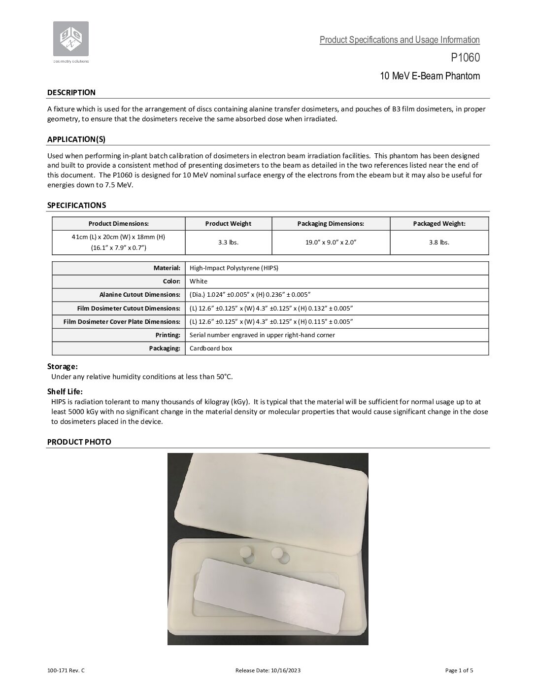 E-Beam Phantom 10 MeV